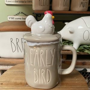 New Rae Dunn new release early bird chicken topper mug
